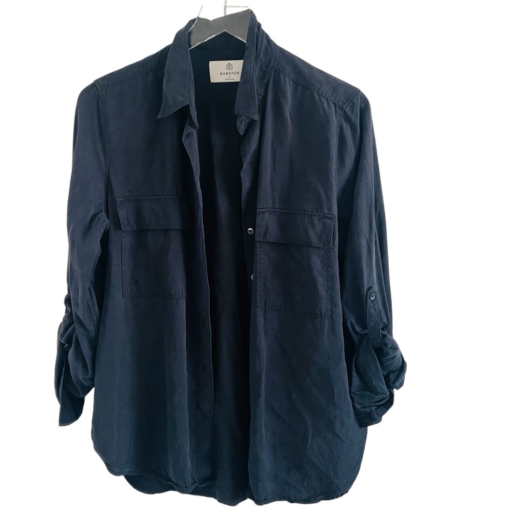 Babaton Lightweight Button-Up Blouse Top
